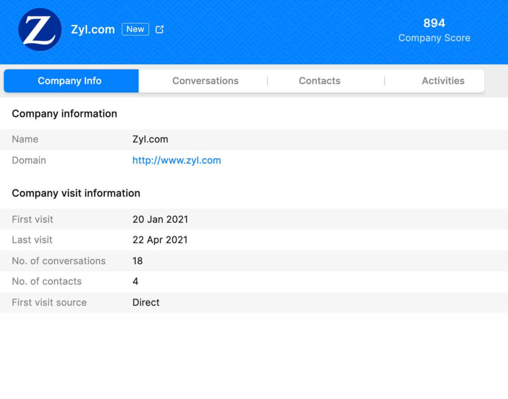 Manage B2B or B2C Contacts with Zoho SalesIQ