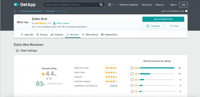 Zoho Reviews and Ratings by GetApp