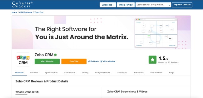 Zoho Reviews and Ratings by Software Suggest