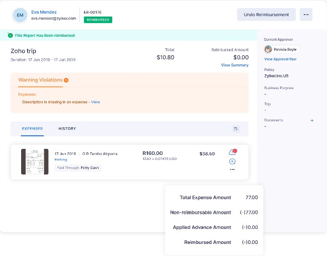 Expense Automation and Reporting with Zoho Expense