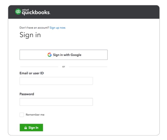 QuickBooks account to allow Zoho Analytics