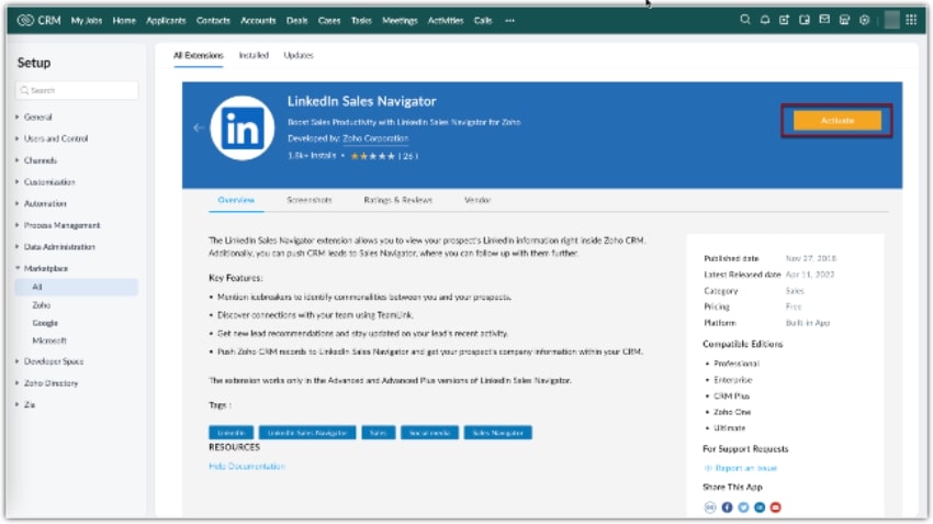how integrating LinkedIn Sales Navigator with Zoho CRM can benefit you