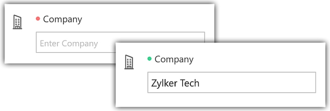 Mandatory fields will be marked red - Syncing Outlook Email and Zoho CRM