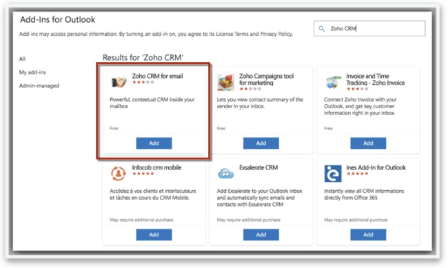 Zoho CRM for email - Syncing Outlook Email and Zoho CRM