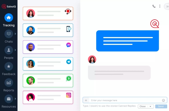 Connect with customer with instant messaging channels