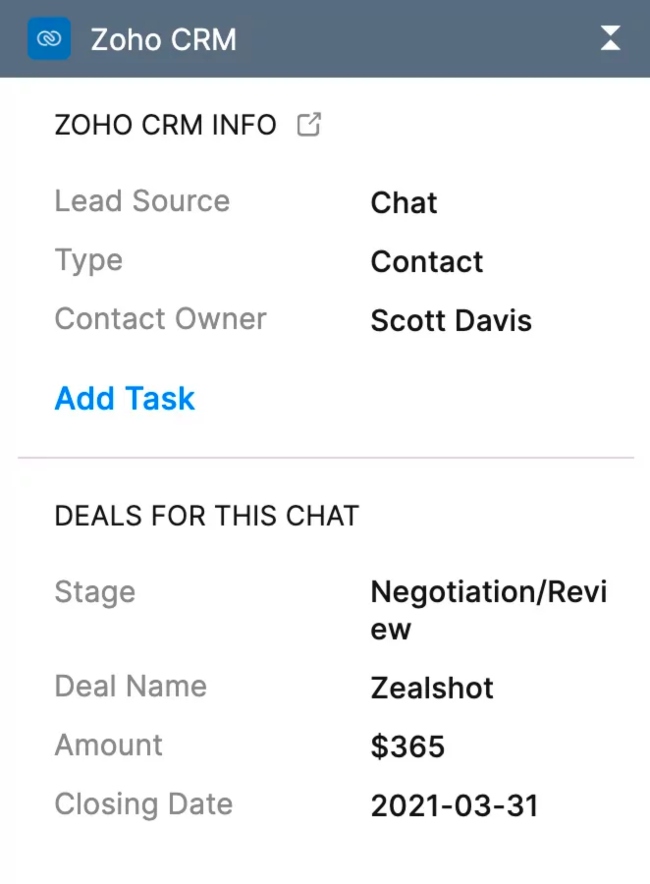 Engage customers better by integrating SalesIQ with Zoho CRM