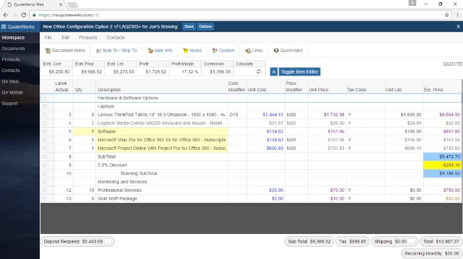 Integrating QuoteWerks with Zoho CRM allows for easy access to contacts, quotes, and deals directly